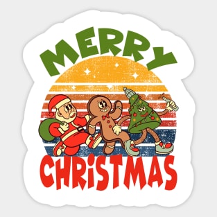 Merry Christmas - 2. Santa Claus, Gingerbread man, Christmas tree Sticker